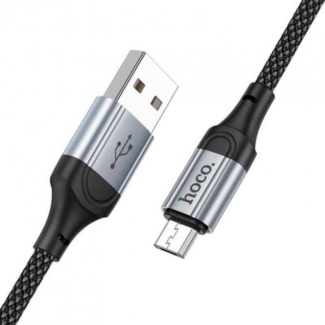 USB Кабель Hoco X102 Fresh MicroUSB Black 1m-1