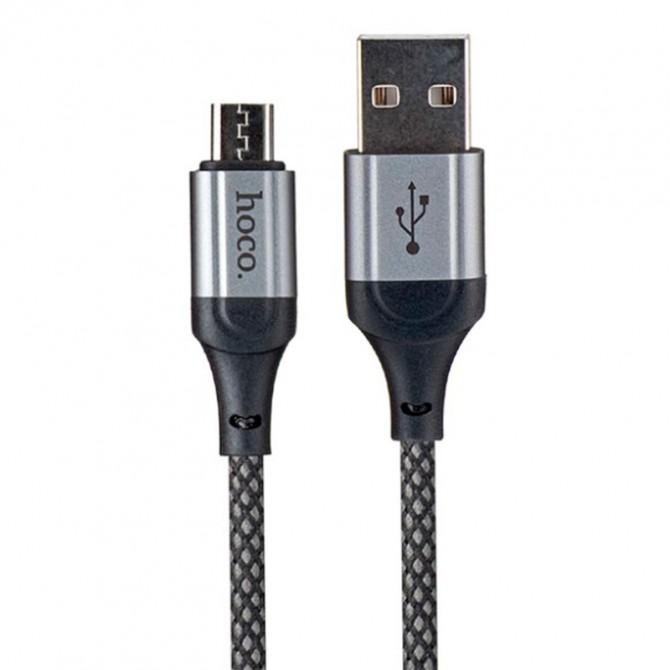 USB Кабель Hoco X102 Fresh MicroUSB Black 1m-2