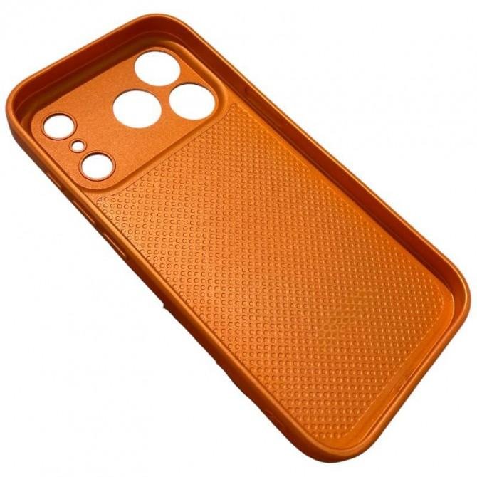 Накладка PC+Leather для iPhone 16 Pro Max Помаранчевий-5
