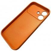 Накладка PC+Leather для iPhone 16 Plus Оранжевый