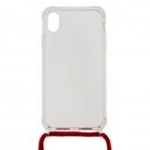 Чохол з шнурком Crystal Cord для iPhone Xr Червоний