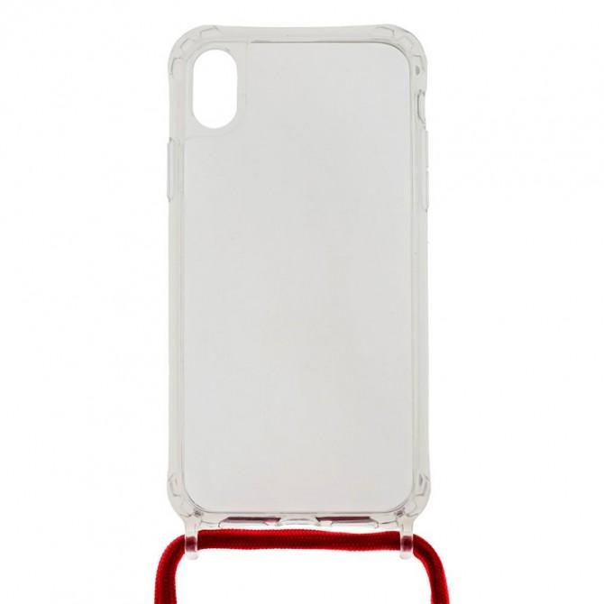 Чохол з шнурком Crystal Cord для iPhone Xr Червоний