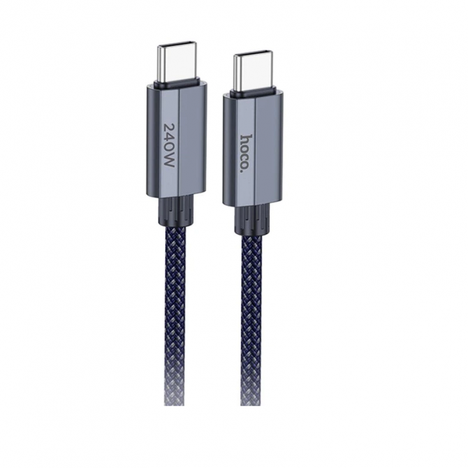Кабель Hoco U134 Promero Type-C to Type-C 240W Dark Blue 1.8m