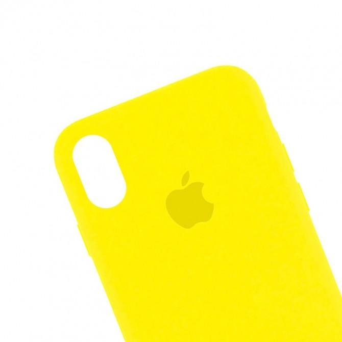 Оригинальный силиконовый чехол для iPhone Xr Ярко Желтый-1