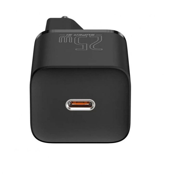 Мережевий зарядний пристрій Baseus Super Si Quick Charger PD25W (1USB-C) (CCSP) (Чорний)-1