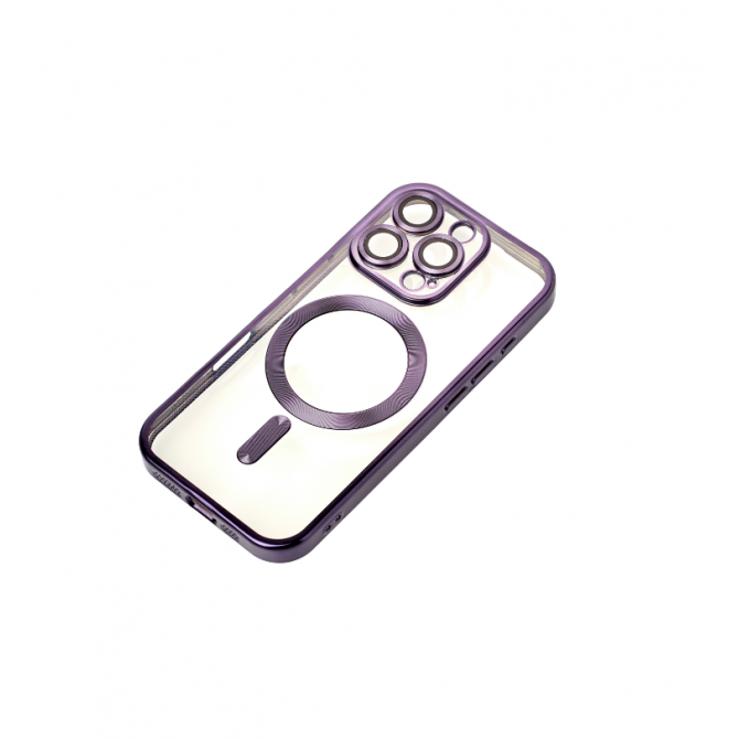 Силиконовый чехол SHINING with MagSafe для iPhone 16 Pro Max Фиолетовый-1
