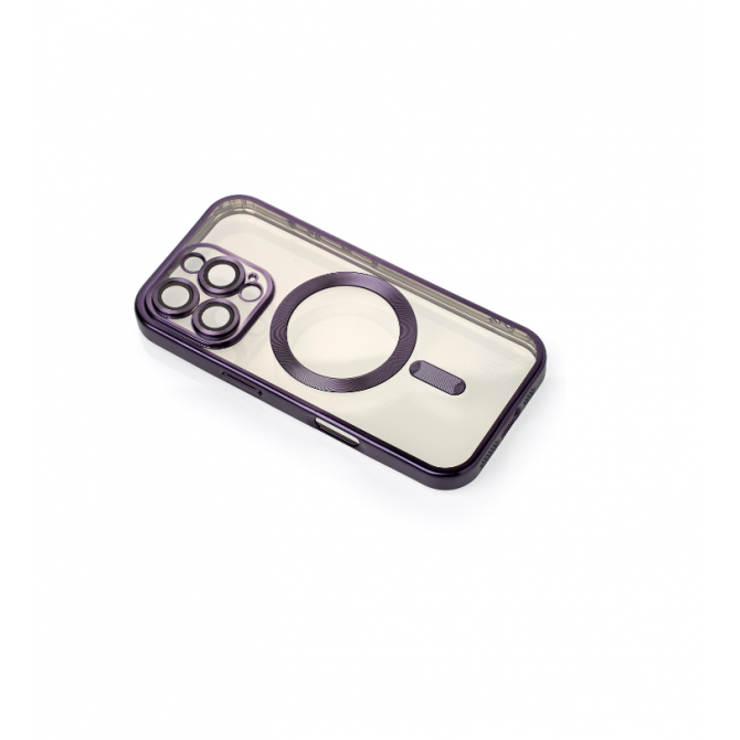 Силиконовый чехол SHINING with MagSafe для iPhone 16 Pro Max Фиолетовый-2