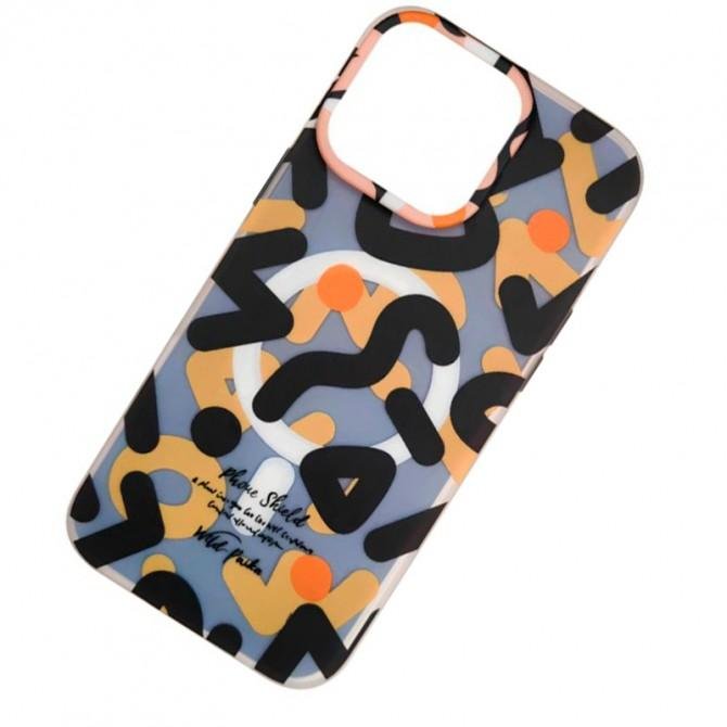 TPU чохол Pastel Chaos with MagSafe для Apple iPhone 16 Pro (6.3") Black-1