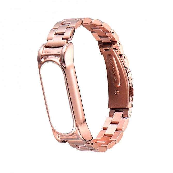 Ремінець для Xiaomi Band 3 Bead design Рожеве Золото-1