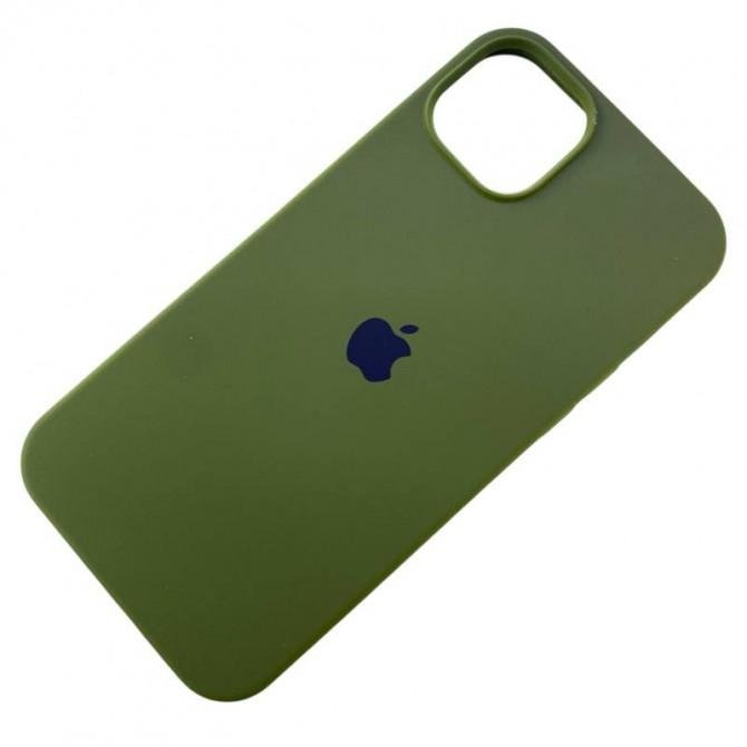 Силіконовий чохол для iPhone 14 Plus Dark Olive FULL-1