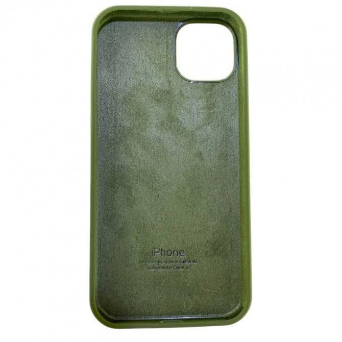 Силіконовий чохол для iPhone 14 Plus Dark Olive FULL-3