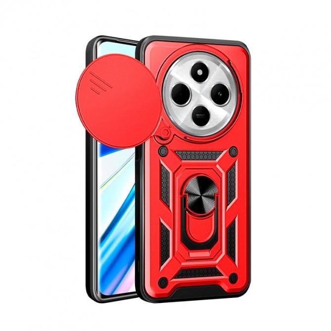 Чохол HONOR Hard Defence Series Xiaomi Redmi 14c/ A4/ Poco C75 Red (with Camshield and magnet)