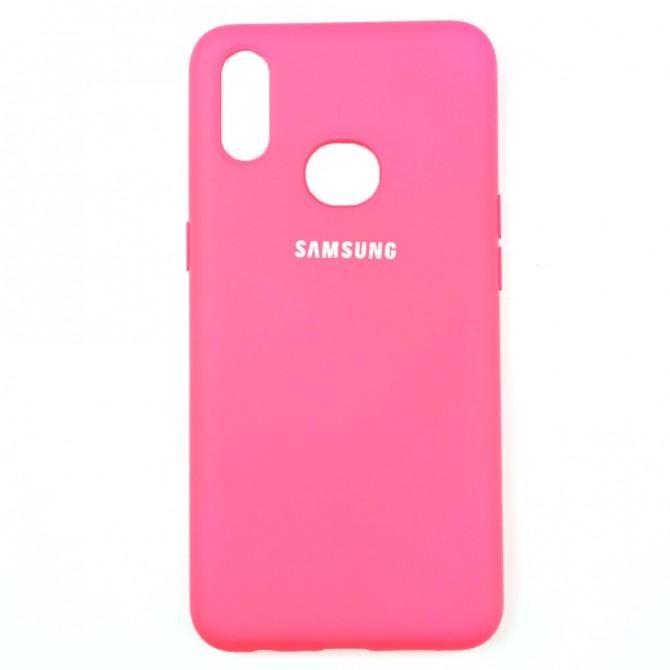 Чехол Soft Case для Samsung A107 Galaxy A10s 2019 Ярко розовый FULL-1