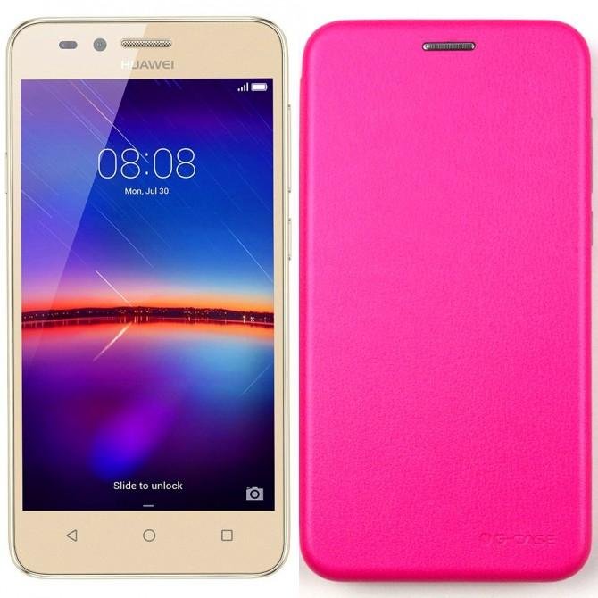 Чохол книжка U-Like Best для Huawei Y5 2017 Рожевий