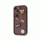 Чехол 3D Baby&Coffee series for iPhone 15 Plus Brown Чехол 3D Baby&Coffee series for iPhone 15 Plus Brown