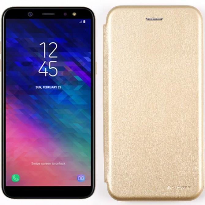 Чохол книжка U-Like Best для Samsung A605 Galaxy A6 Plus 2018 Золотий