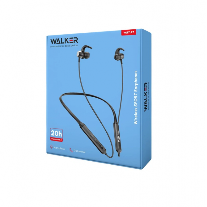 Наушники Stereo Bluetooth Headset Walker WBT-27 Sport Black-1