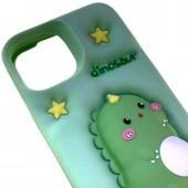 Чохол 3D Dino series for iPhone 15 Green