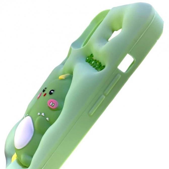 Чохол 3D Dino series for iPhone 15 Green-5