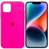 Оригинальный силиконовый чехол для iPhone 14 Bright Pink FULL Оригинальный силиконовый чехол для iPhone 14 Bright Pink FULL