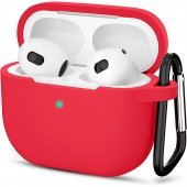 Чохол U-Like Silicone Protective Case For Airpods 3 Slim + Lock Red Чохол U-Like Silicone Protective Case For Airpods 3 Slim + Lock Red