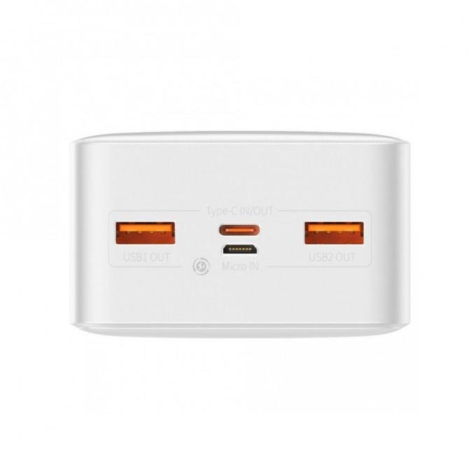 Додаткова батарея Baseus Bipow Digital Display (30000mAh) 20W White (PPDML-N02)-2