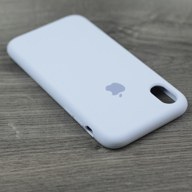 Чехол силиконовый для iPhone Xs Max Голубой-3