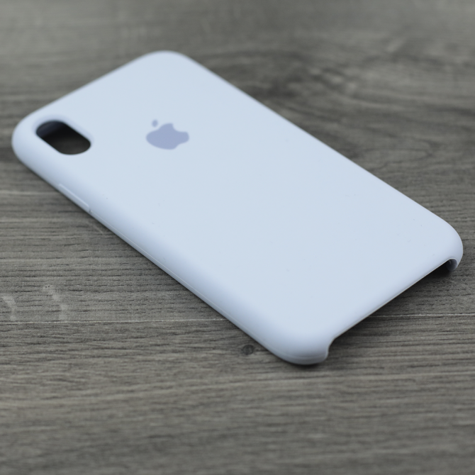 Чехол силиконовый для iPhone Xs Max Голубой-4