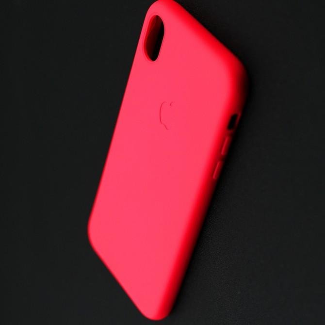 Чехол силиконовый для iPhone Xs Max Ярко малиновый-3