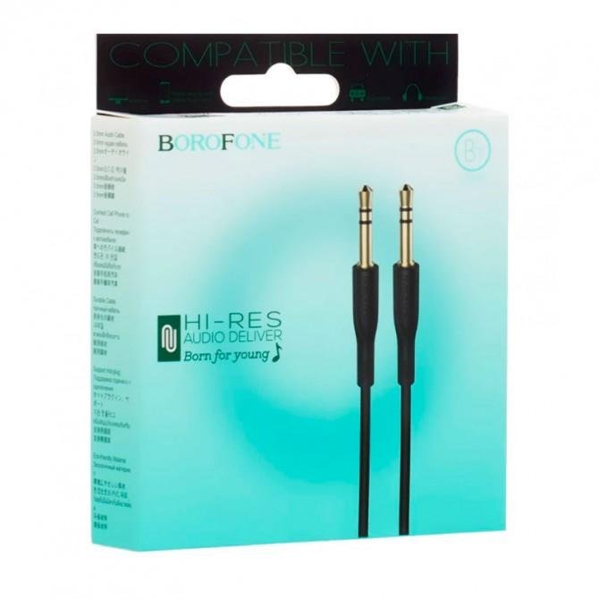 Кабель AUX Borofone BL1 Чорний-1