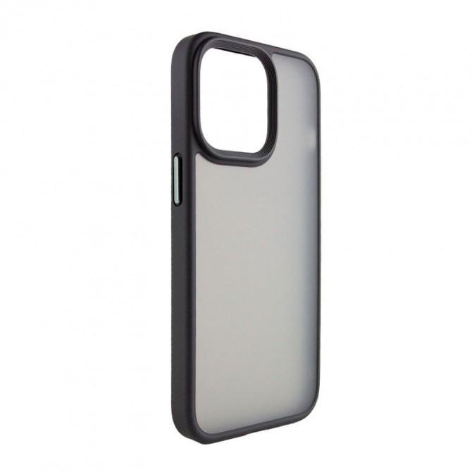 Чехол TPU+PC Metal Buttons для Apple iPhone 13 (6.1") Черный-1