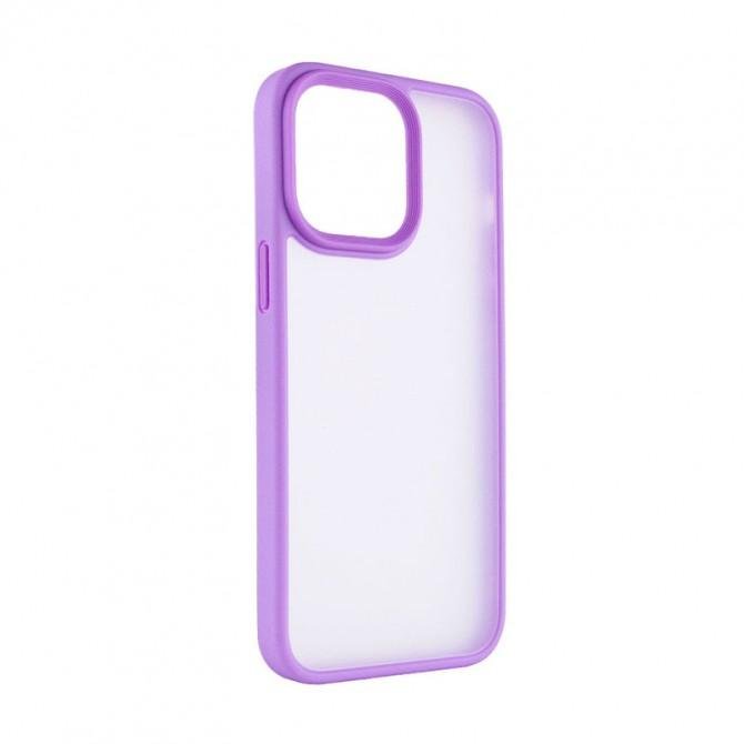 Чехол TPU+PC Metal Buttons для Apple iPhone 14 (6.1") Сиреневый-1
