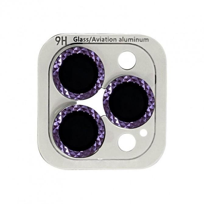 Захисне скло на камеру Metal Shine для Apple iPhone 14 Pro (6,1")/14 Pro Max (6.7") Темно Фіолетовий
