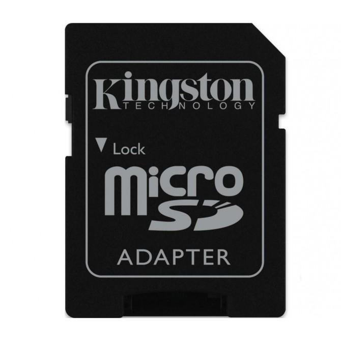 Карта памяти Kingston microSDHC 16Gb UHS-I A1 (Class 10) + SD adapter-2