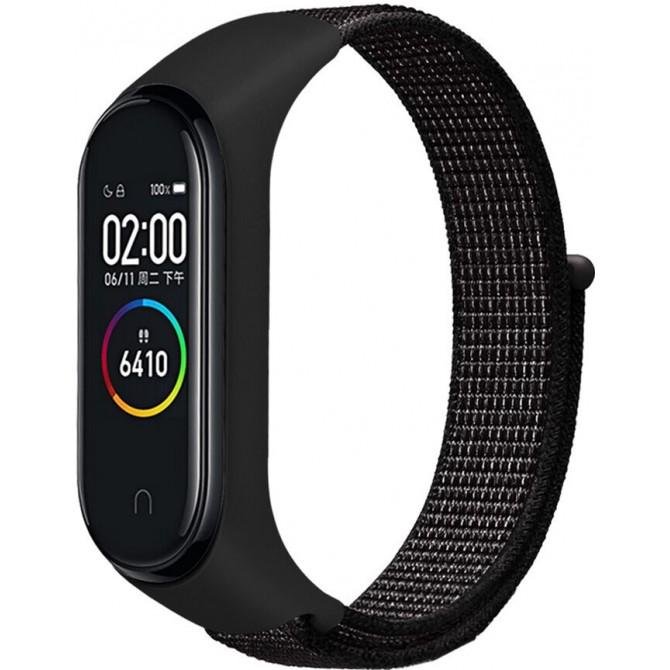 Ремінець для Xiaomi Band 5/6 Nylon design Black