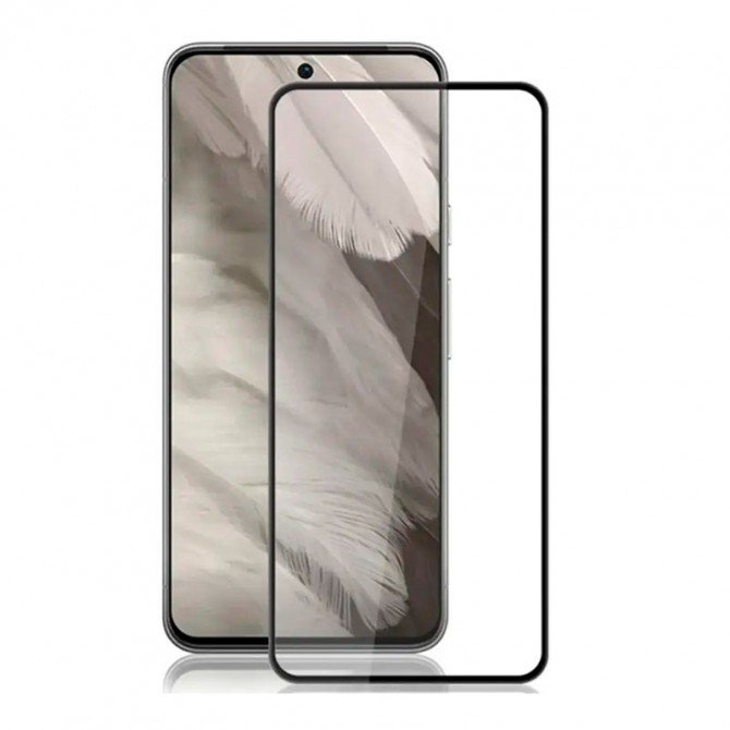 Защитное стекло для Google Pixel 8 Full Glue (0.3 мм, 2.5D, черное) ЛЮКС