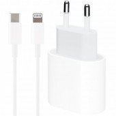 Зарядний пристрій Type-C 20W + Cable Type-C to Lightning (MHJE3ZM/A / MU7V2ZM/A)  Зарядний пристрій Type-C 20W + Cable Type-C to Lightning (MHJE3ZM/A / MU7V2ZM/A)
