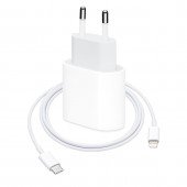 Зарядний пристрій Type-C 20W + Cable Type-C to Lightning (MHJE3ZM/A / MU7V2ZM/A)  Зарядний пристрій Type-C 20W + Cable Type-C to Lightning (MHJE3ZM/A / MU7V2ZM/A)