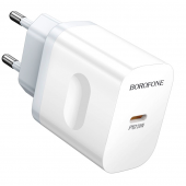 Мережевий зарядний пристрій 1Type-C Borofone BA99A PD20W White Мережевий зарядний пристрій 1Type-C Borofone BA99A PD20W White