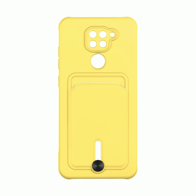 Чехол TPU Colorfull Pocket Card для Xiaomi Redmi Note 9/ Redmi 10X Желтый