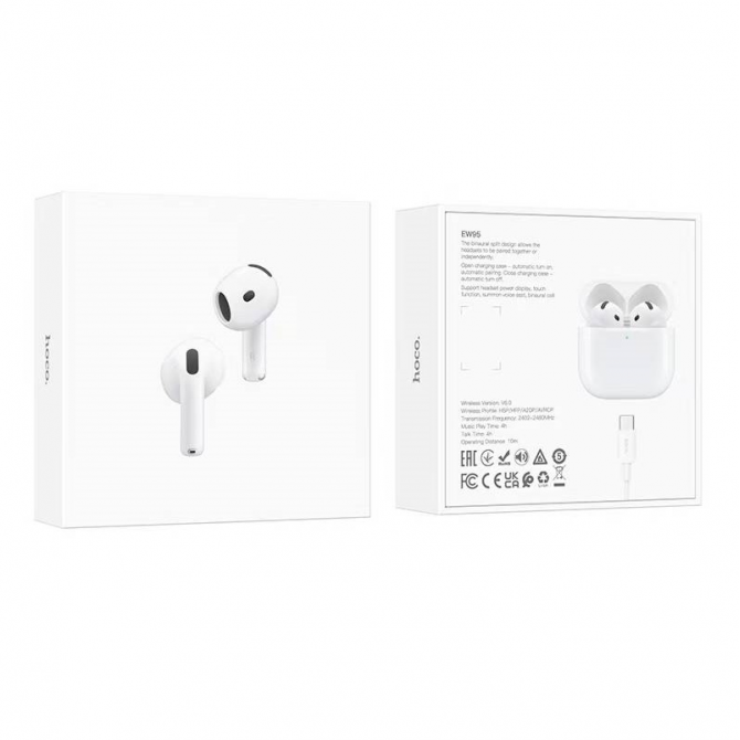 Наушники Bluetooth Headset Hoco EW95 ANC White-2