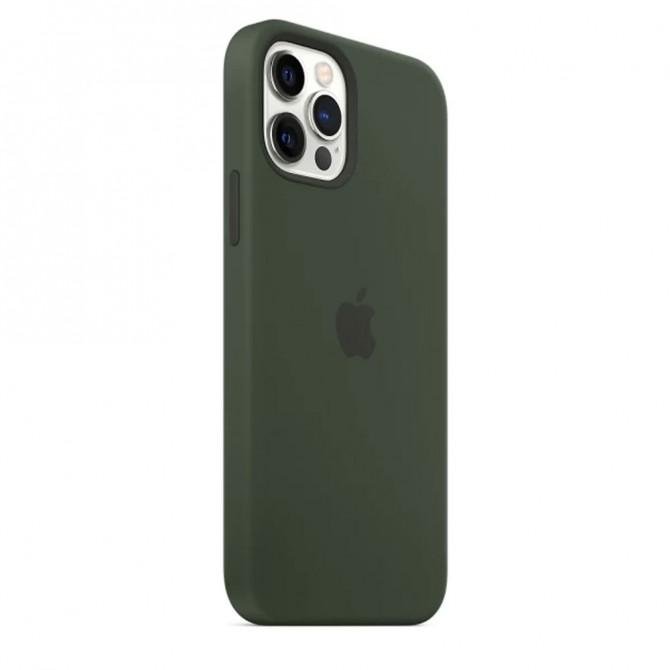 Оригинальный силиконовый чехол (MagSafe) for iPhone 12/12 Pro Cyprus Green-1
