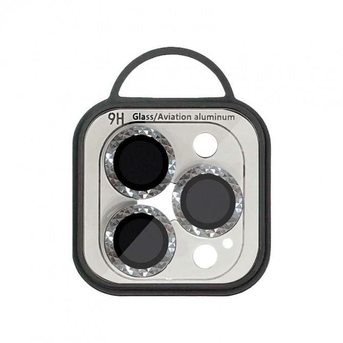 Захисне скло на камеру Metal Shine (в упак.) для Apple iPhone 12 Pro Max Срібний-1