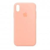 Оригинальный силиконовый чехол для iPhone X/Xs Светло Розовый FULL