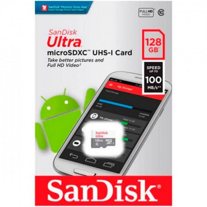 Карта памяти SanDisk MicroSDXC 128GB UHS-I Ultra (Class 10) A1 (100Mb/s)-1