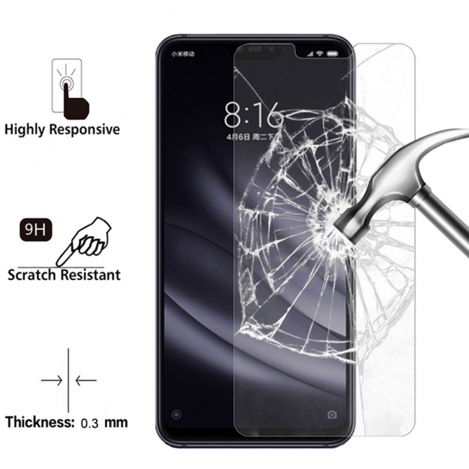 Защитное стекло для XIAOMI Mi8 SE (0.3 мм, 2.5D)-1