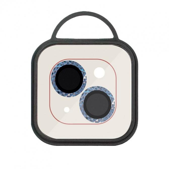 Захисне скло на камеру Metal Classic (в упак.) для Apple iPhone 13 mini/13 Синій