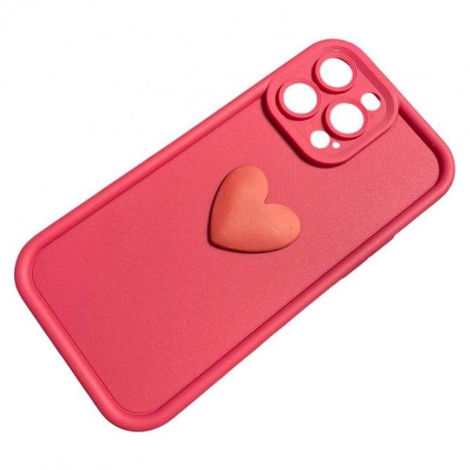 Чохол 3D Heart series for iPhone 14 Pro Red-4