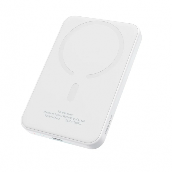 Дополнительная батарея Baseus Magnetic Mini Wireless Fast Charge (5000mAh) 20W White
