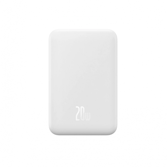 Дополнительная батарея Baseus Magnetic Mini Wireless Fast Charge (5000mAh) 20W White-1